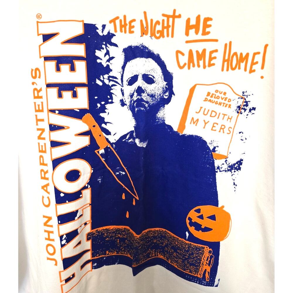 John Carpenter Halloween Michael Myers White Long Sleeve Shirt XL Horror NEW